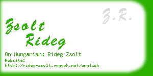 zsolt rideg business card